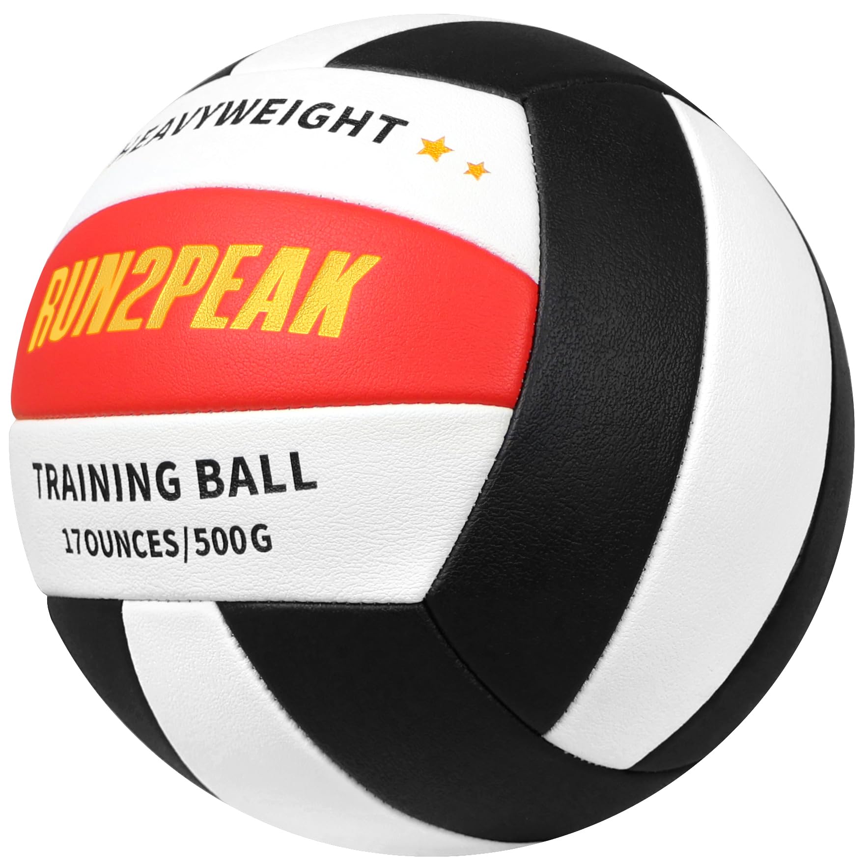 RUN2PEAK ZPQ16 Ballon de volleyball lesté Noir/rouge/doré