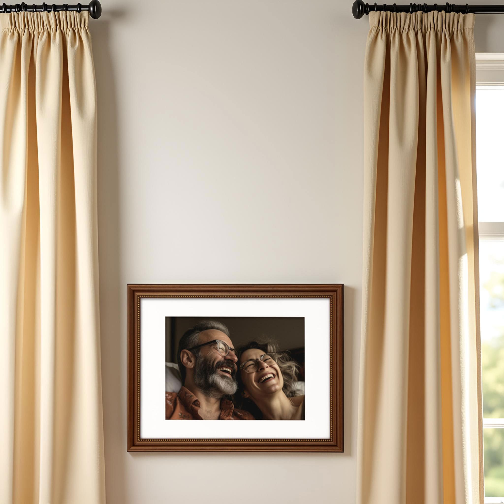 Lot de 2 cadres photo classiques en bois de 30 x 40 cm, intérieur perlé orné, passe-partout pour photo de 23 x 30 cm, montage mural vertical ou horizontal, couverture en plexiglas