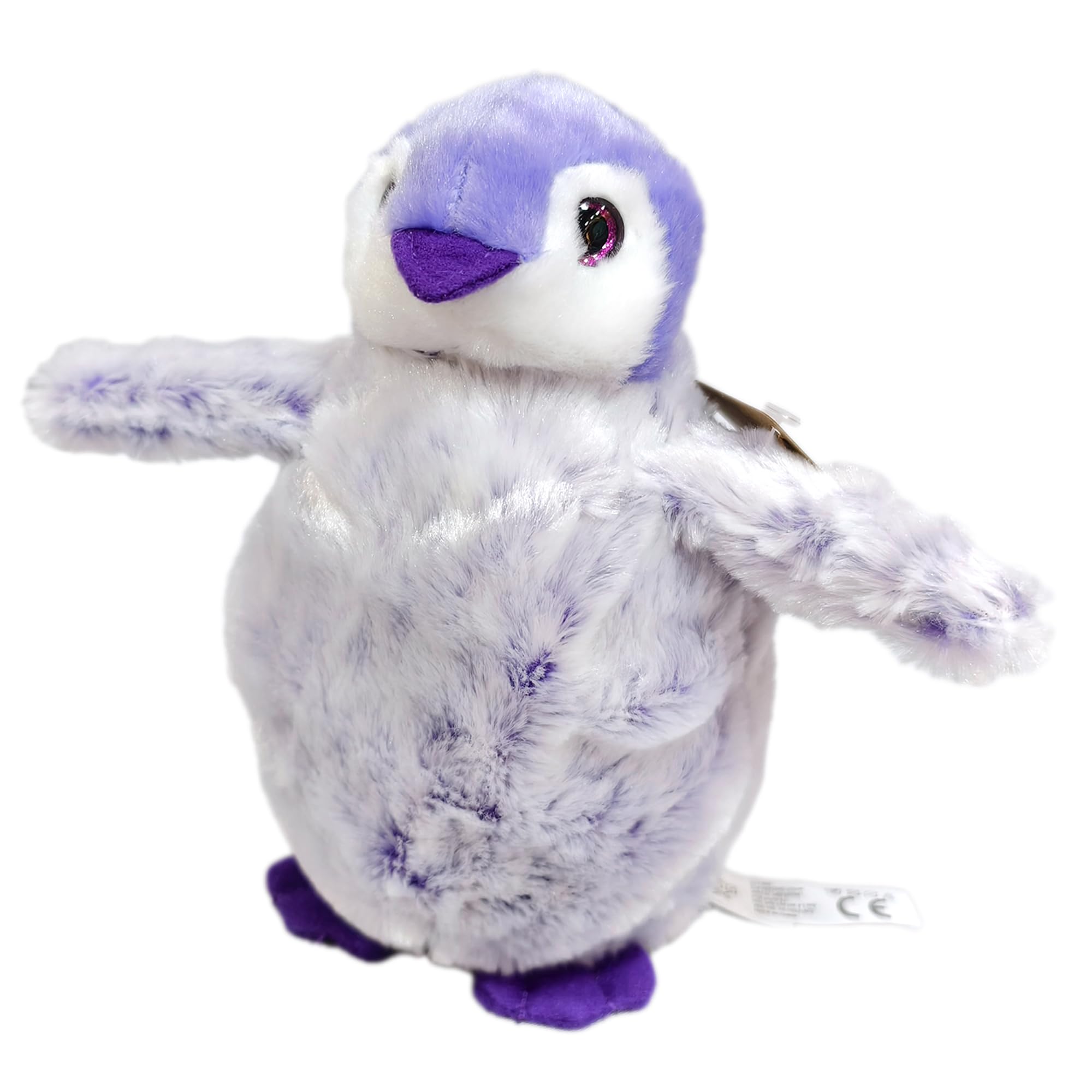 The Petting Zoo Penguin Stuffed Animal, Gifts for Girls, Colorful Frosted Penguin Plush Toy, 7 Inch (Purple)