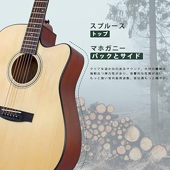Zenon アコースティックギター スプルーストップ Amazon | AKLOT アコースティックギター, スプルース製ギター 40インチ