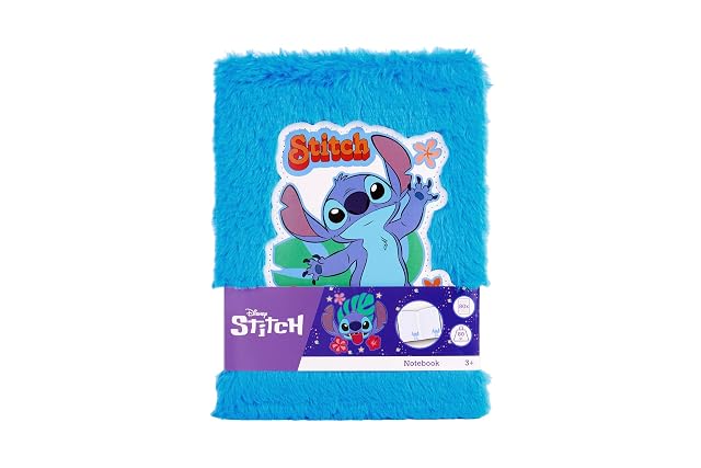 Stitch - Cuaderno de peluche A5 azul