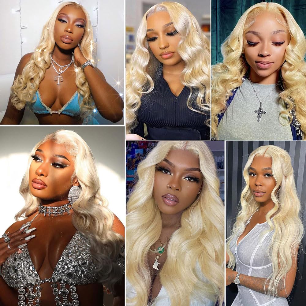 Brazilian Human hair 5x5 Closure 613 Blonde Body Wave Free Part HD Lace Closure Pre Plucked with baby hair Natural Hairline 150 density 9a for Women 20 Inch
