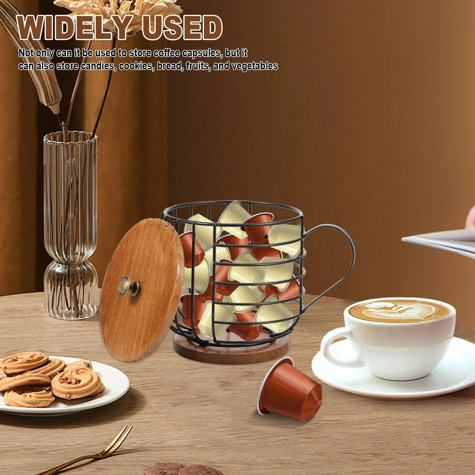 Contenitore for capsule nel cestello for cialde di caffè