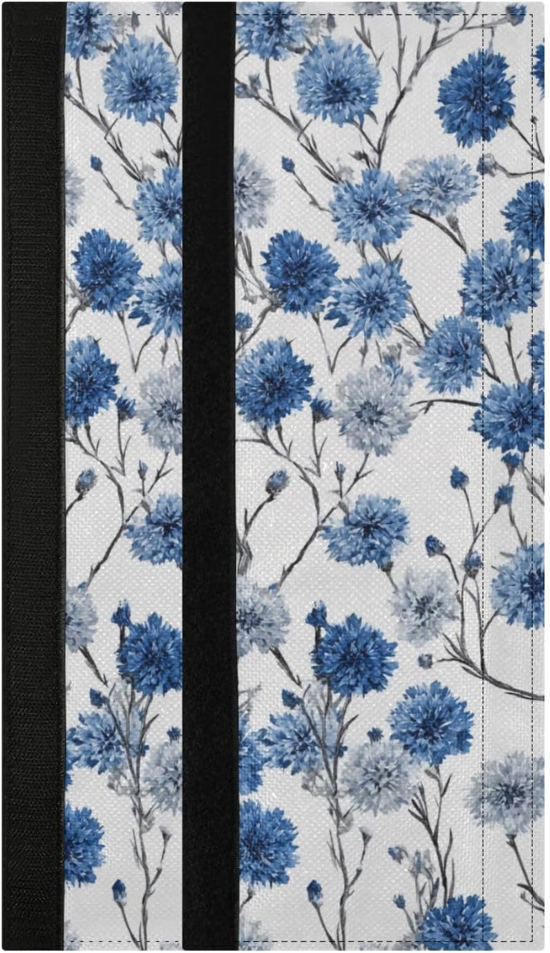 Refrigerator Door Handle Covers Set of 2 Microwave Handle Cover Handmade Decor Protector for Fridge Oven Dishwasher Decorative Washable Washable Chinese Style Cornflower