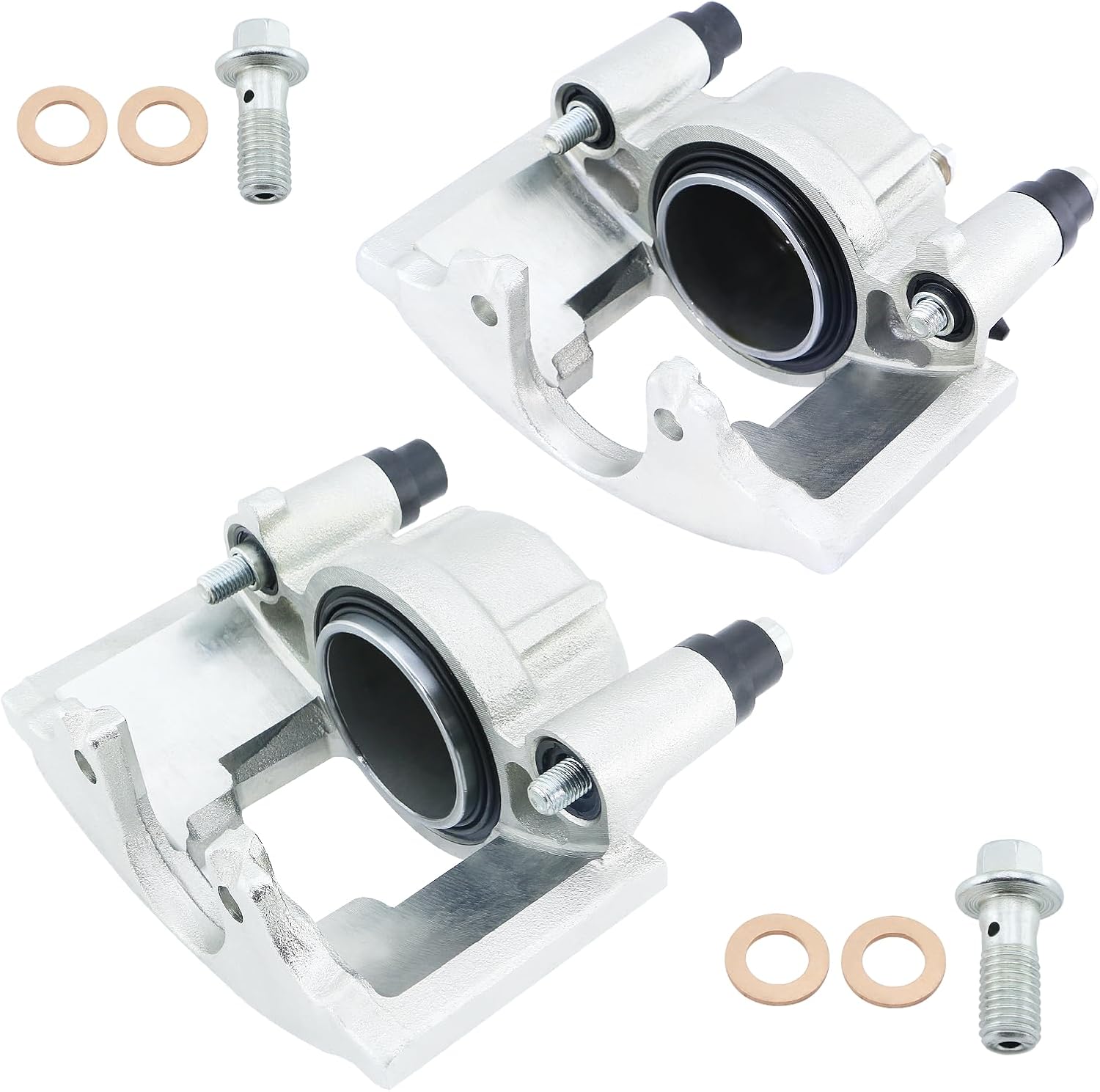 BDELI Front Left Brake Caliper without Bracket 184300 Replace for 1995-2000 Chevy Tahoe, 1988-1999 C1500 K1500, 1994-1999 Dodge Ram 1500 Pickup, 1988-1999 GMC C1500 K1500: FRC4418N, Rear Drum Brake