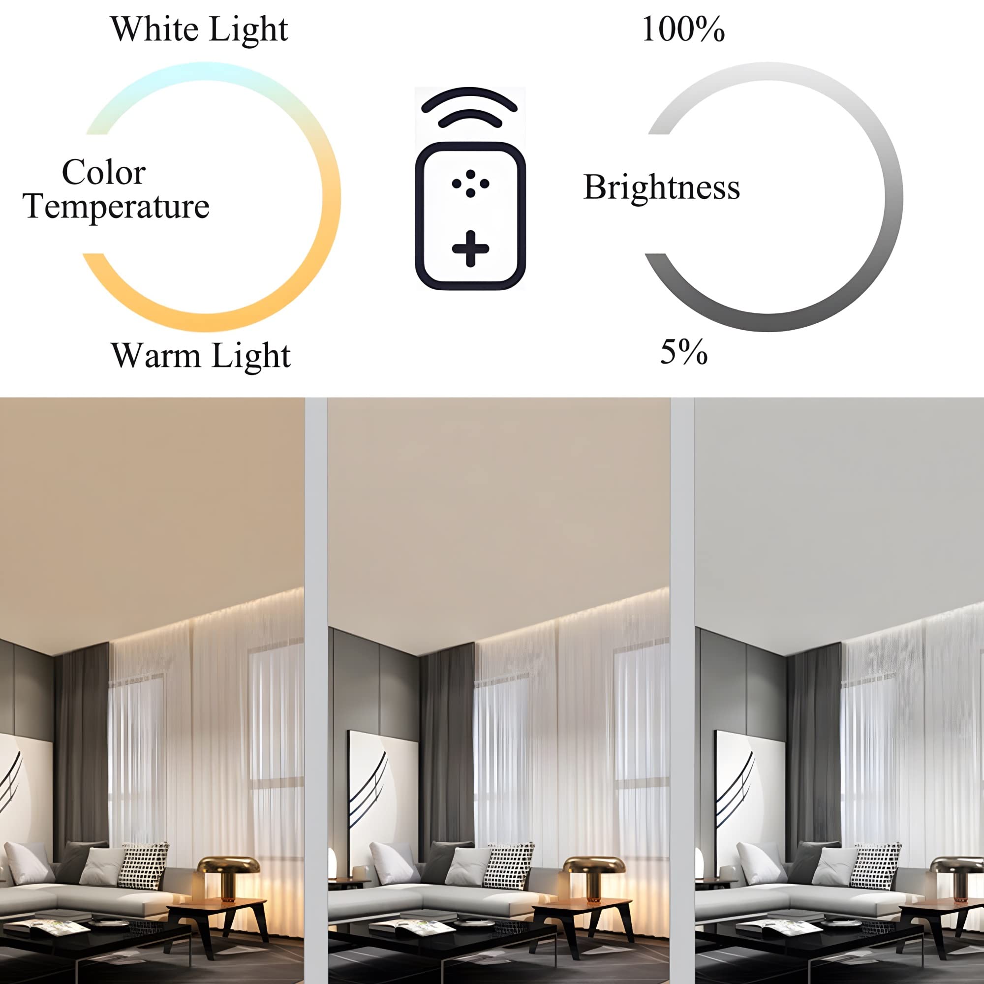 Wave Shape Modern LED Chandelier, 46W Dimmable Pedant Light