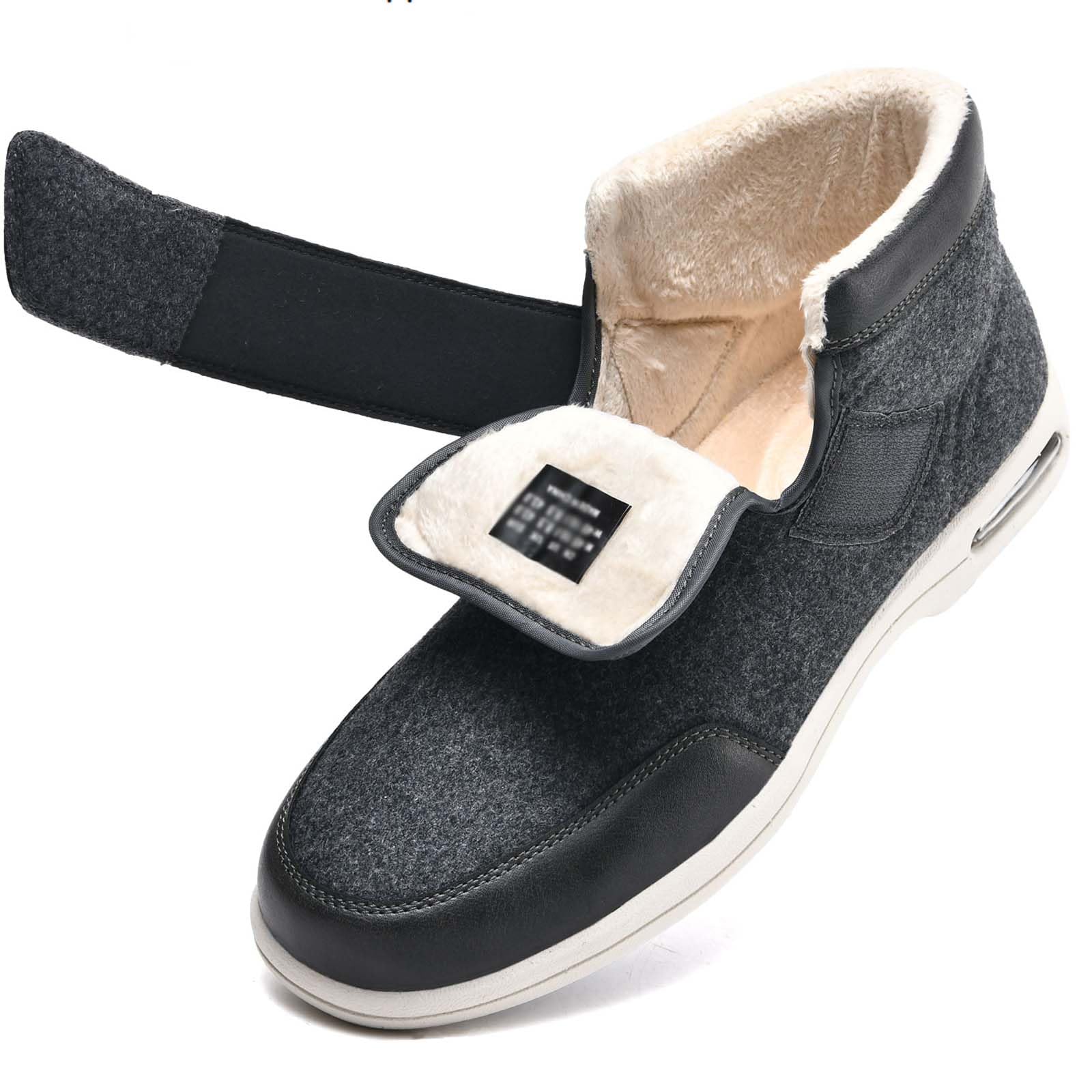 Scarpe Diabetiche Uomini,Caldo Inverno Sportive da Ortopediche Eversione del Pollice Comfort Regola Le Scarpe da Passeggio