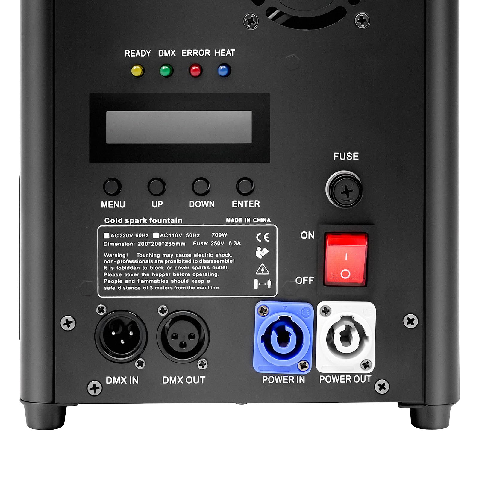 Pyrotechnikmaschinen 700W Kaltfunkenmaschine mit Fernbedienung Einstellbare Injektionshöhe,Stage Spezialeffekt Machine für Partys, Bühnendekorationen, Hochzeiten