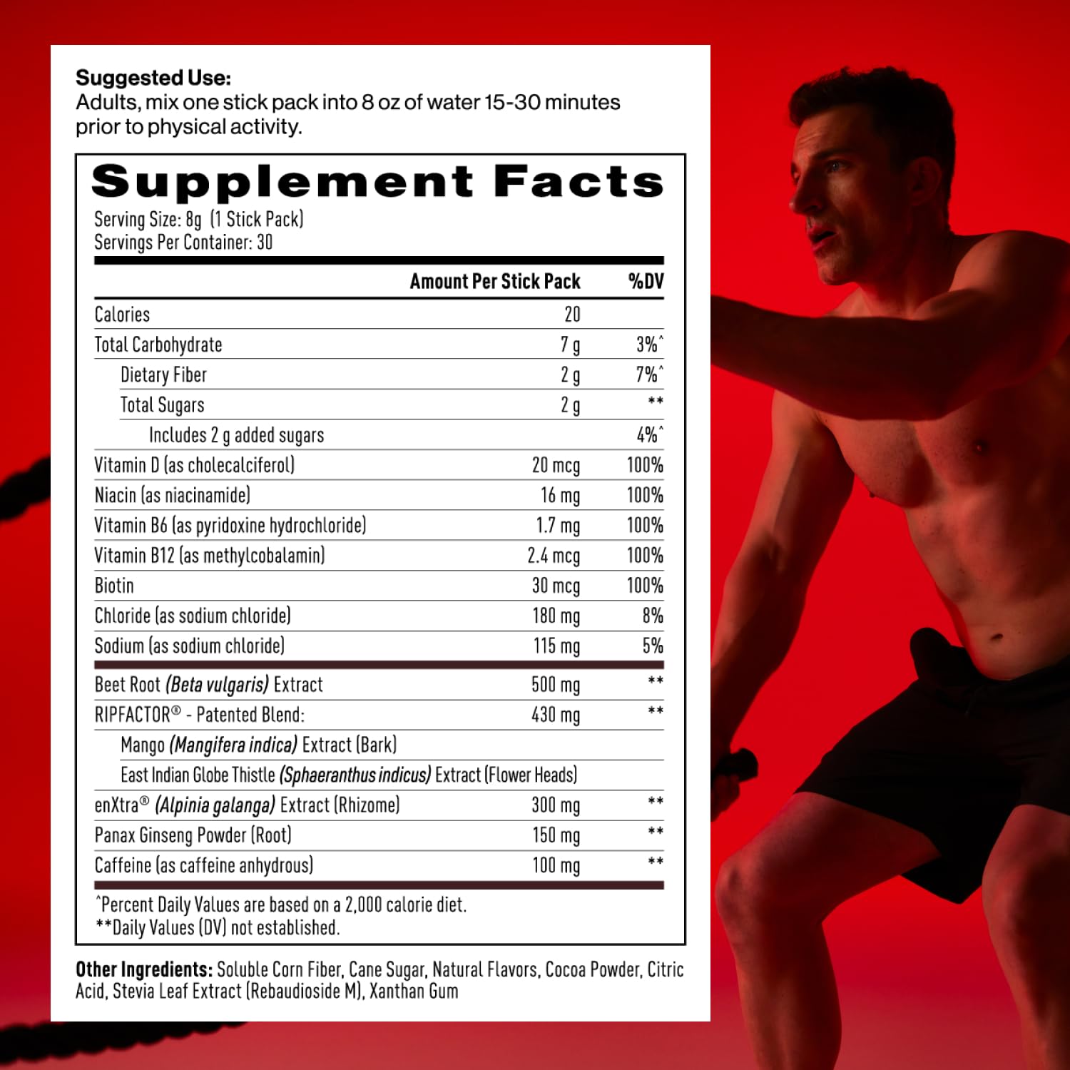 M Drive Accelerate Nitric Oxide Booster Pre Workout Mixed Berry 30 Servings — Amazon image 6