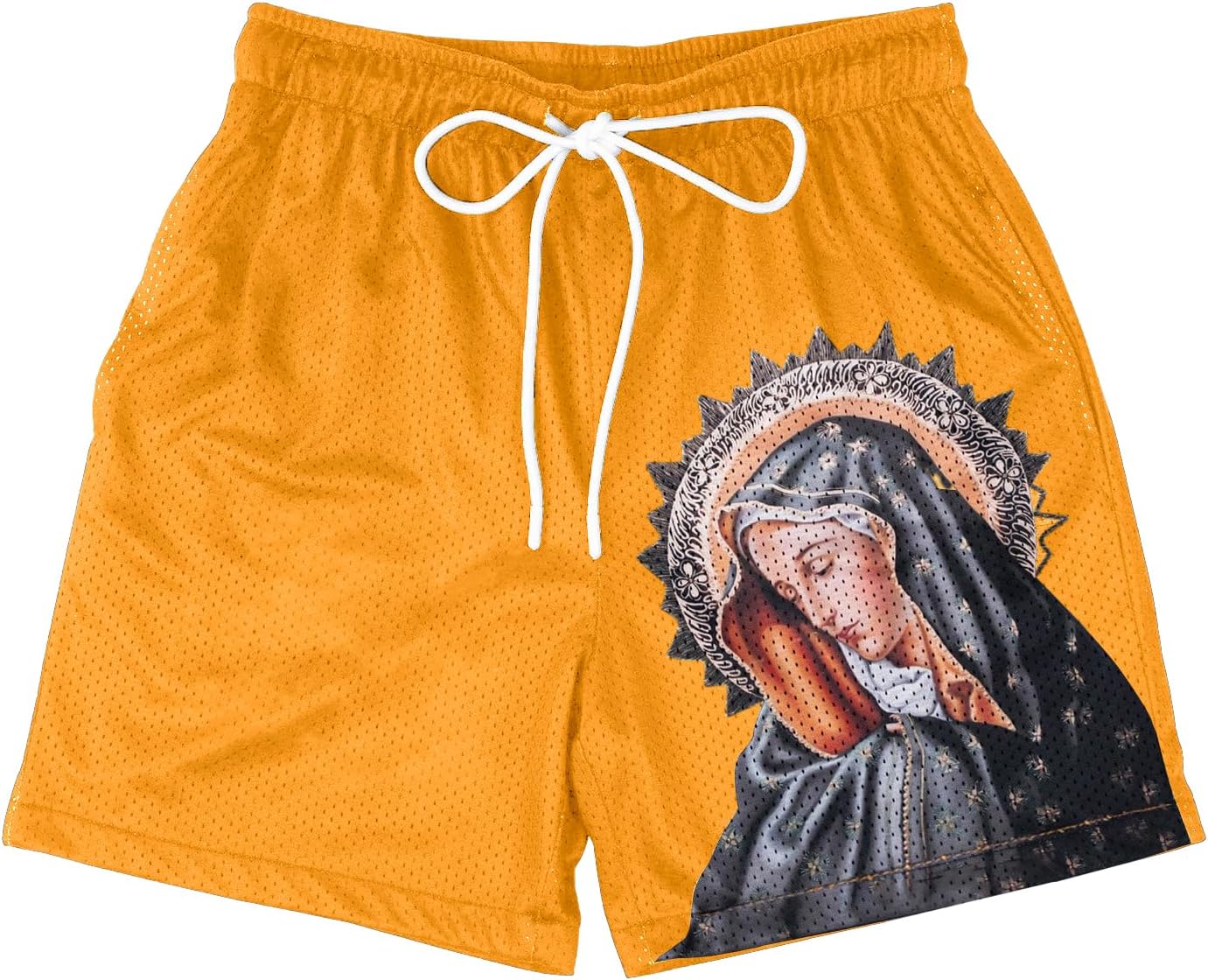 DIOTSR Mens Retro Casual Graphic Shorts Elastic Waistband Streetwear Athletic Basketball Running Active Shorts
