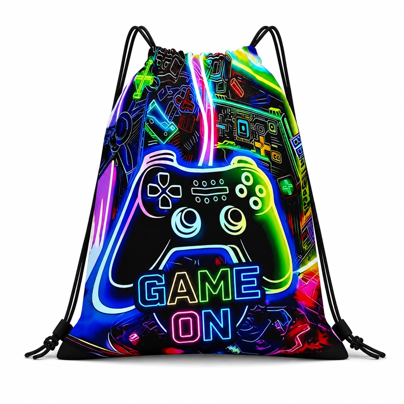 Clyrax Gamer Boys Swimming Bag, Polyester Boys Swim Bag with Drawstring Design, Waterproof PE Bags for School Sports Travel and Game Gatherings, Creative Swimming Bag for Game Enthusiasts