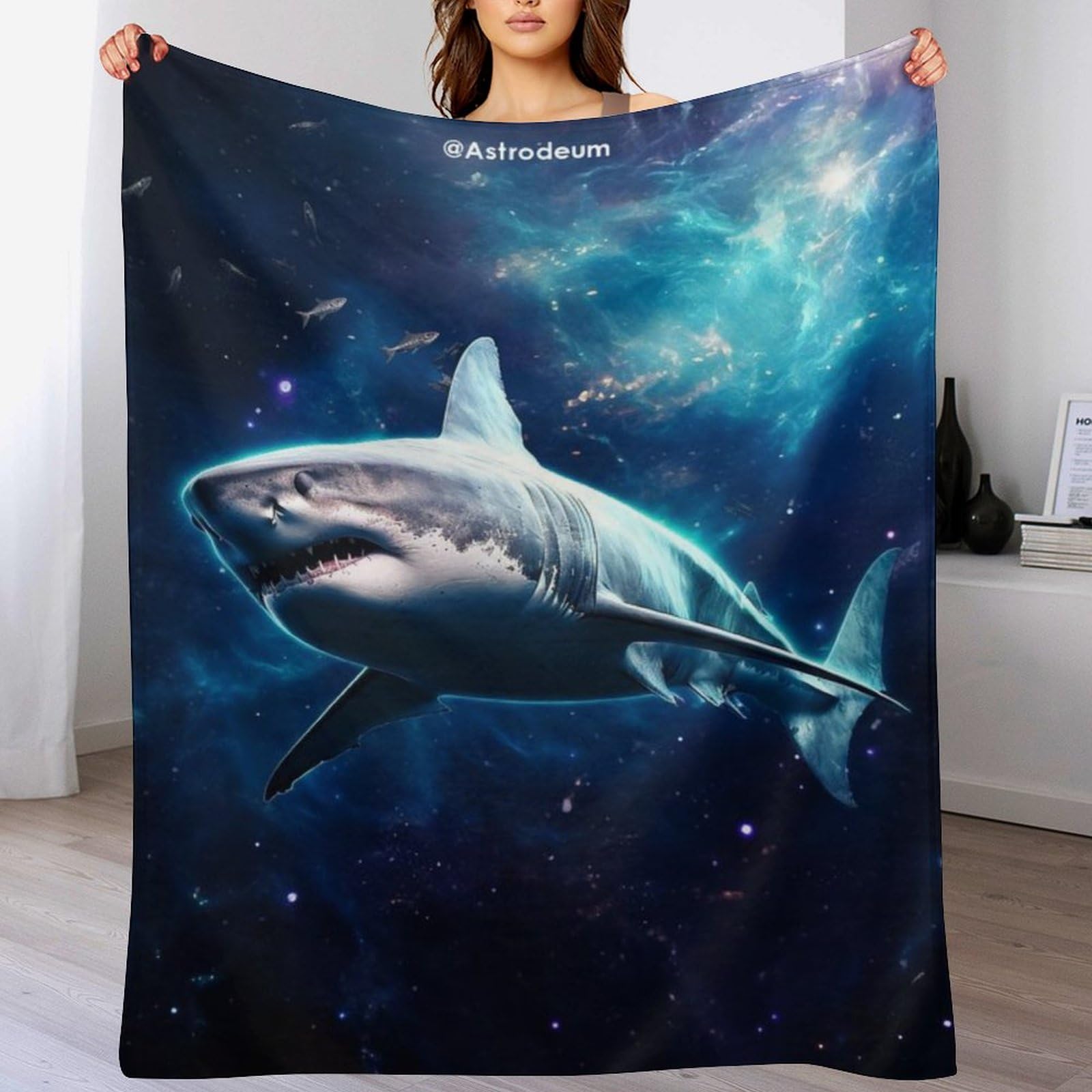 Couverture requin en flanelle pour des soirées cocooning douillettes sur le canapé