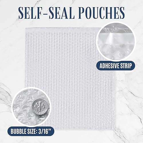 Miniatura 3 de Bolsas de burbujas autoselladas, bolsas de burbujas Alternium para embalaje, relleno de embalaje para mudanzas, envoltura de amortiguación para
