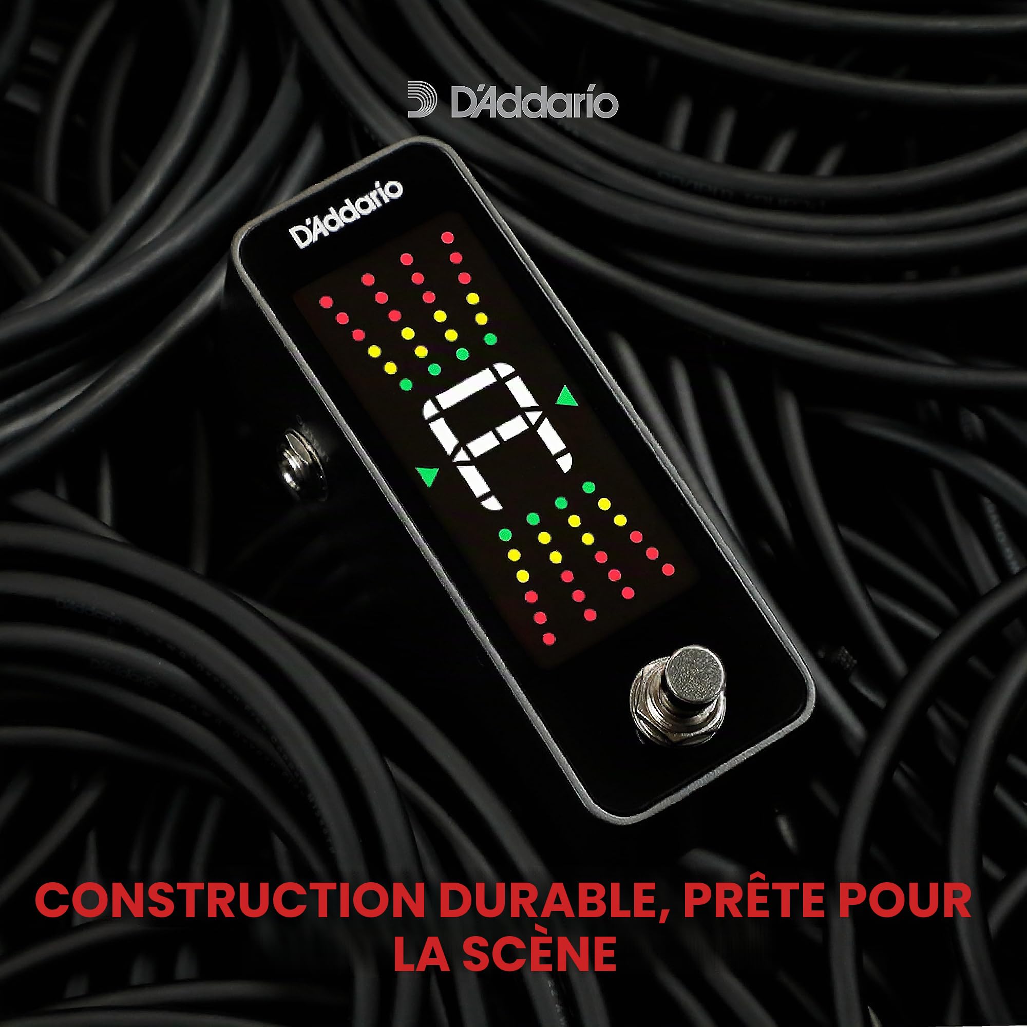 D'addario Accordeur de Guitare Pedale | PW-CT-20 | Accordeur Chromatique à Pédale, Noir