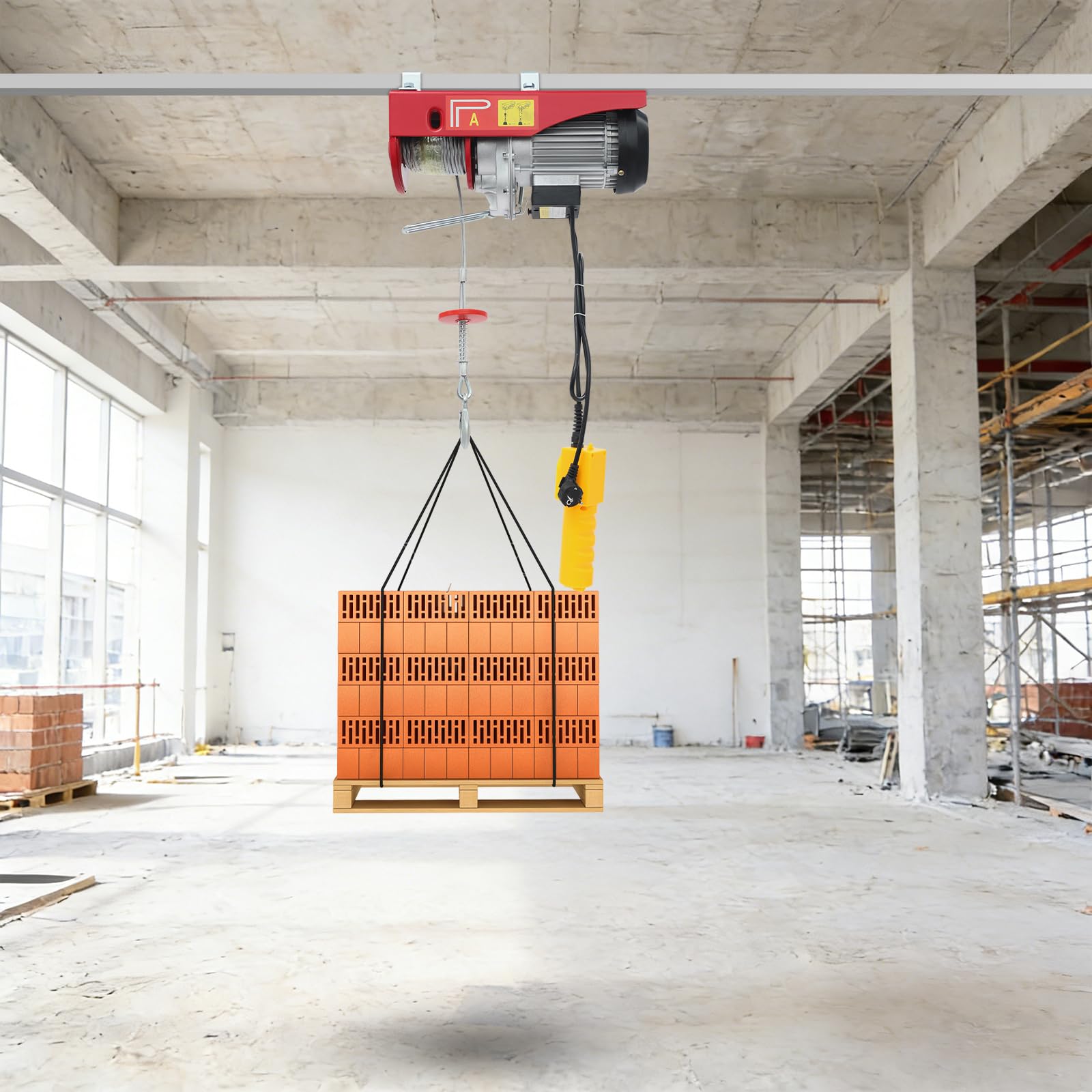 Elektrischer Kettenzug 1300W, 400kg-800kg, Hubhöhe 12m