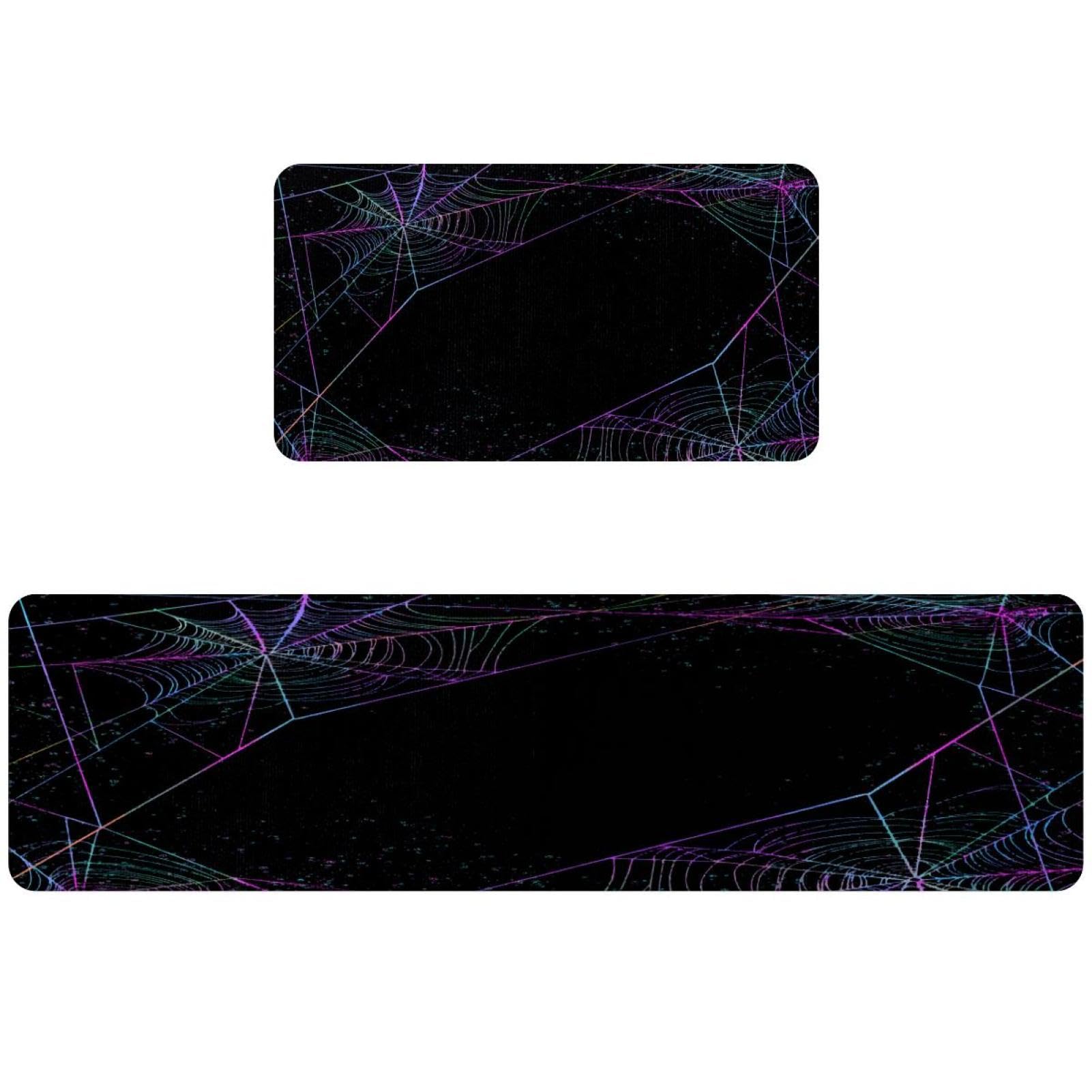 Tapete de cocina de tela de araña antideslizante y alfombra lavable hogar