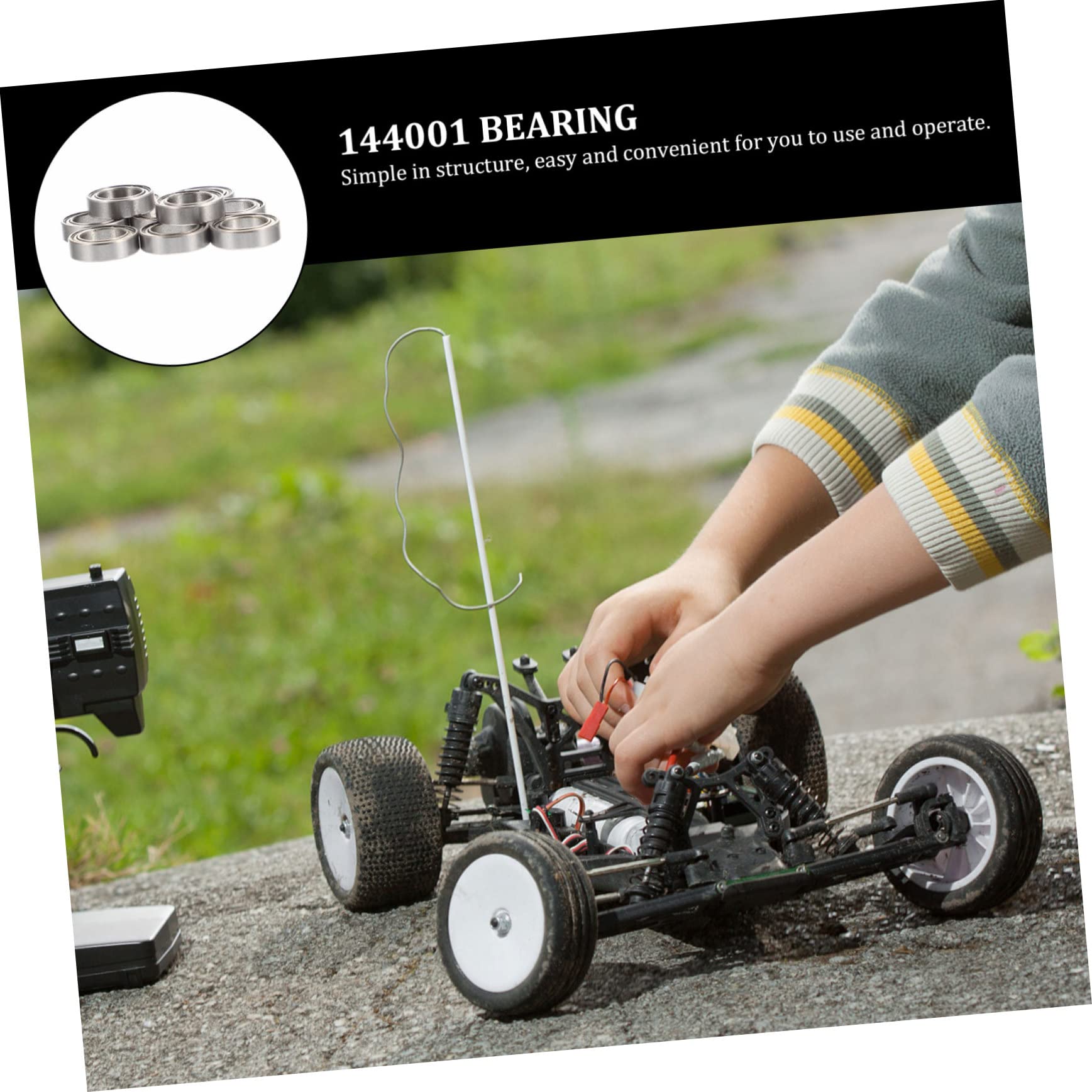 Anneome 10pcs Rc Car Steel Bearings Deep Groove Ball Bearings for Toy Cars and Rc Robot Cars 7x11x3mm Metal Fittings