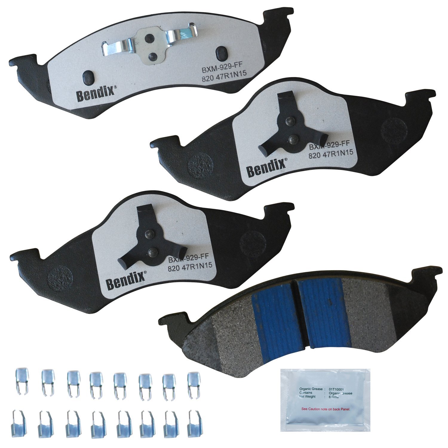Bendix Fleet Metlok MKD820FM Semi-Metallic Front Brake Pads for Dodge Dakota 2002-2000, Durango 2002-2000