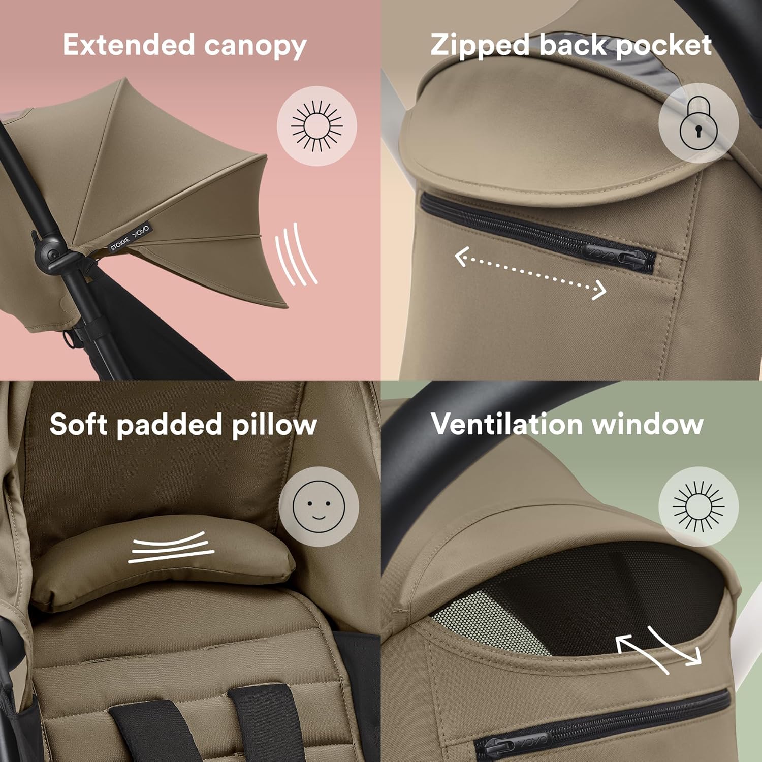 Stokke YOYO x Bonpoint Color Pack 6+ | Elegante tejido de asiento para cochecito YOYO | Para bebés de 6 meses o más | Diseño exclusivo Bonpoint