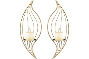Gold Wall Candle Holders 2-Pack