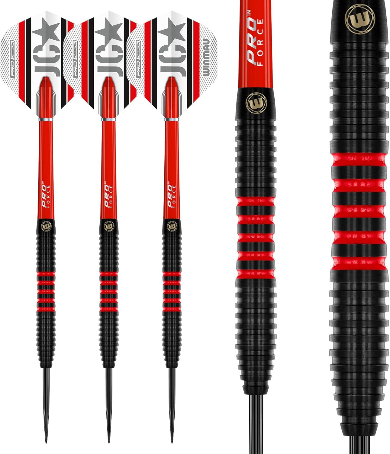 Winmau Joe Cullen The Rockstar Professional Tungsten Darts Set with Flights and Stems (Shafts)