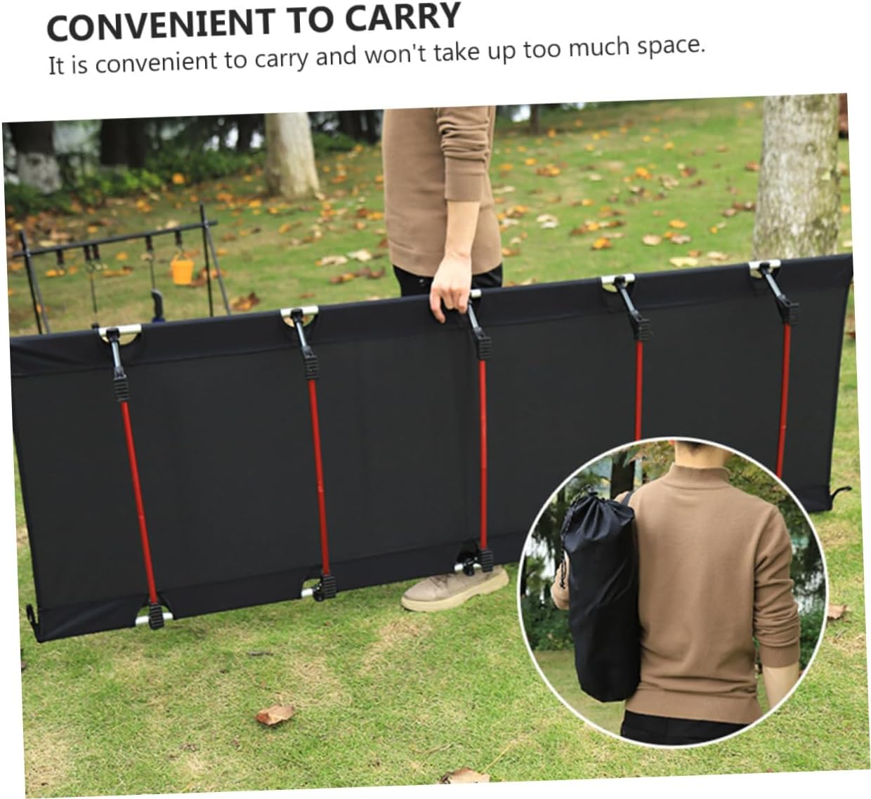 VANZACK Portable Folding Camping Cot with Stable Frame Heavy Duty Design for Outdoor Use Easy to Setup Guest Bed for Adults and Teens for Beach Hiking and Travel