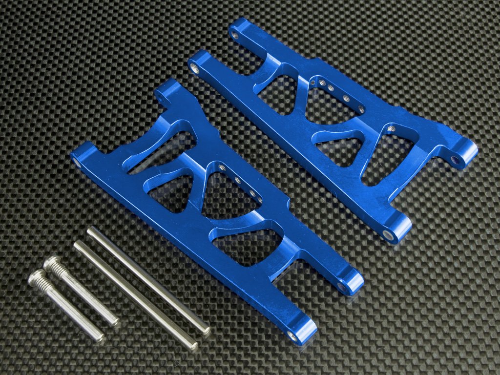 GPM For Traxxas Rustler VXL Upgrade Parts Aluminum Rear Lower Arm - 1Pr Set Blue