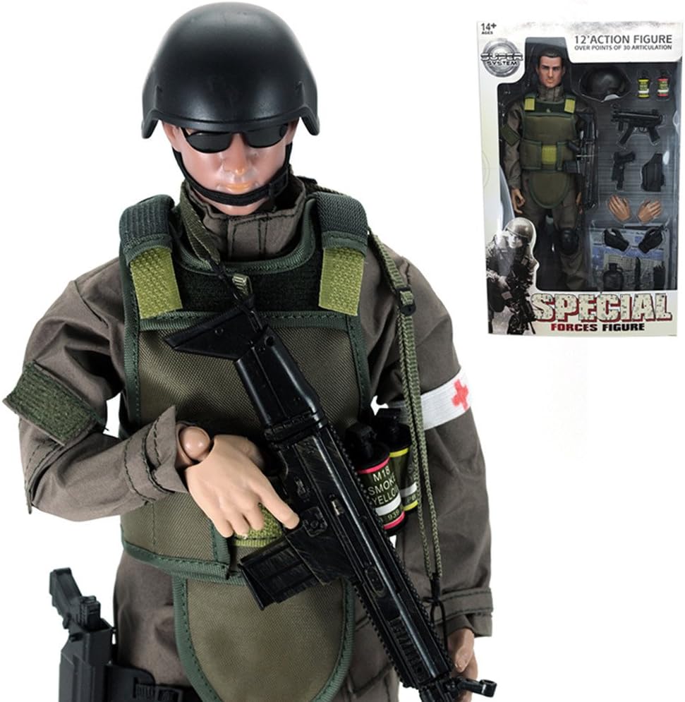 MaYao Upgraded 12" Poseable Special Forces Action Figure Newest 1:6 Stand Bendable Medical Soldier Figure Model Toy
