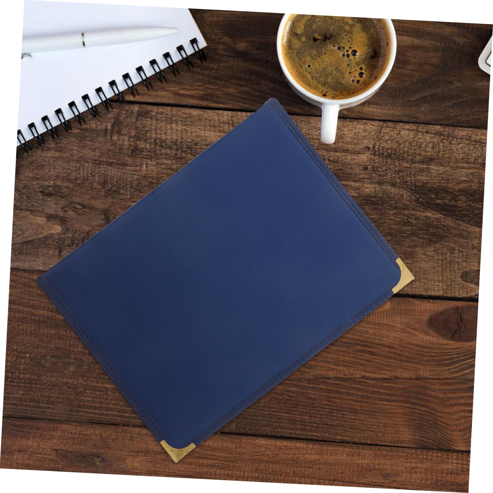Portamenús para Restaurante de 4 Páginas, 2 Piezas, Pu/pvc Azul | Fundas Transparentes, Uso en Bares y Comedores, Estilo Clásico y Simple, Limpieza Sencilla