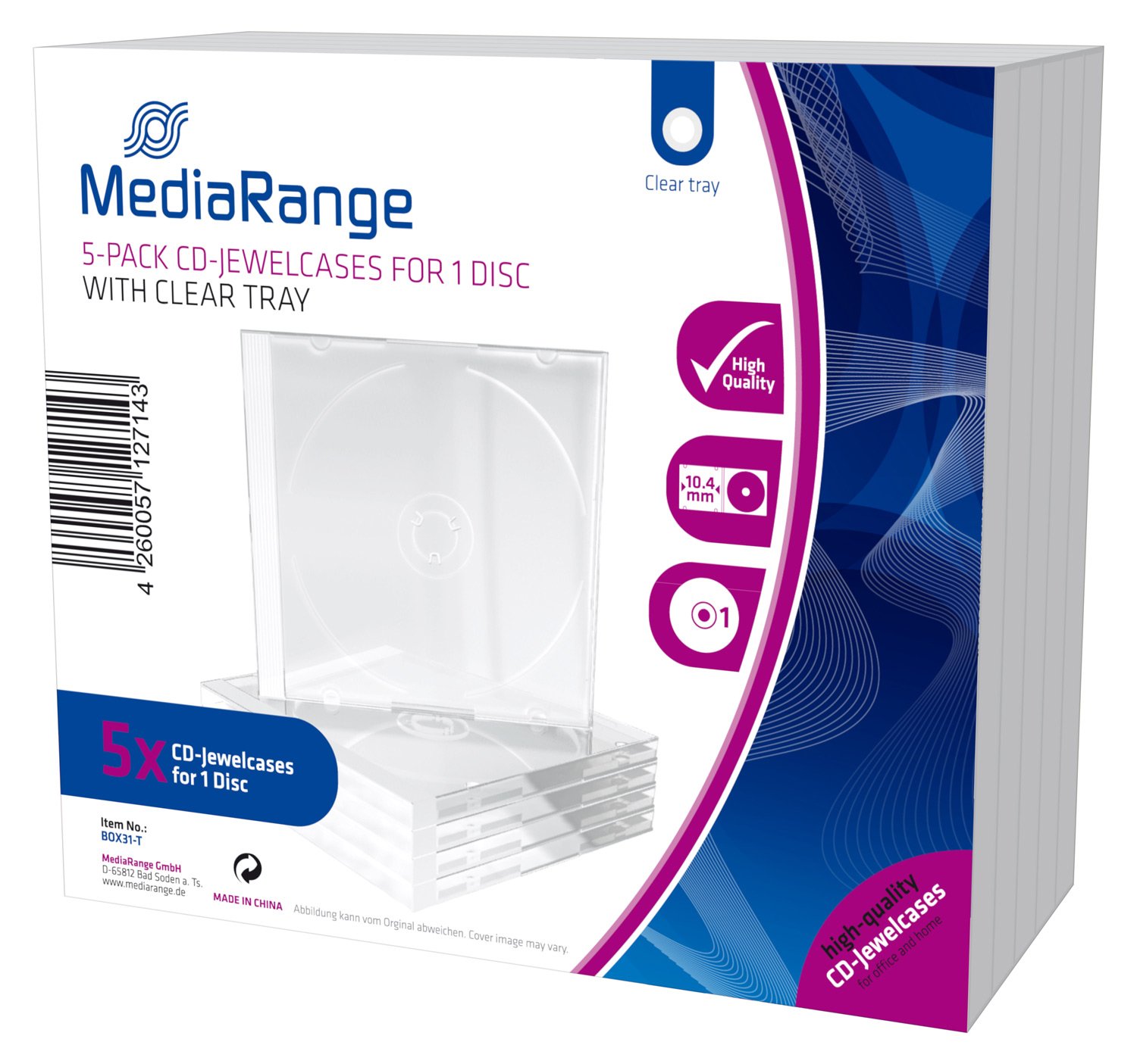 MEDIARANGE BOX31 – 2 Black, Transparent Mobile Optical Disk