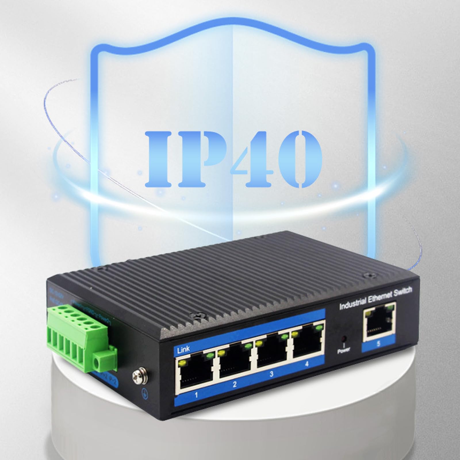 Switcher Rete a 5 Porte con velocità 100 Mbps e Design a Basso Rumore Protezioni industriali per uffici Utilizza Switcher Rete