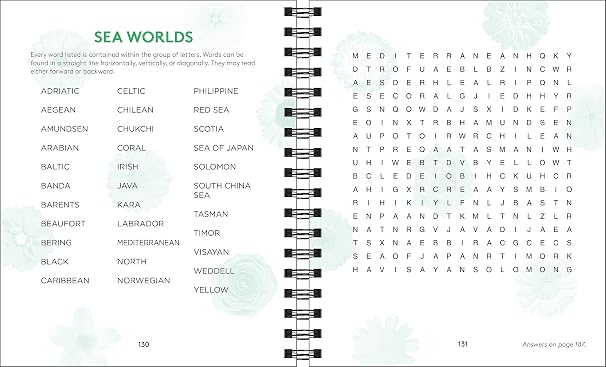 Brain Games - Everyday Mindfulness Word Search (White): Adult Puzzle Book for Stress Relief & Relaxation | Spiral Bound with Answer Key | Gift for Her & Teens | 192 Pages