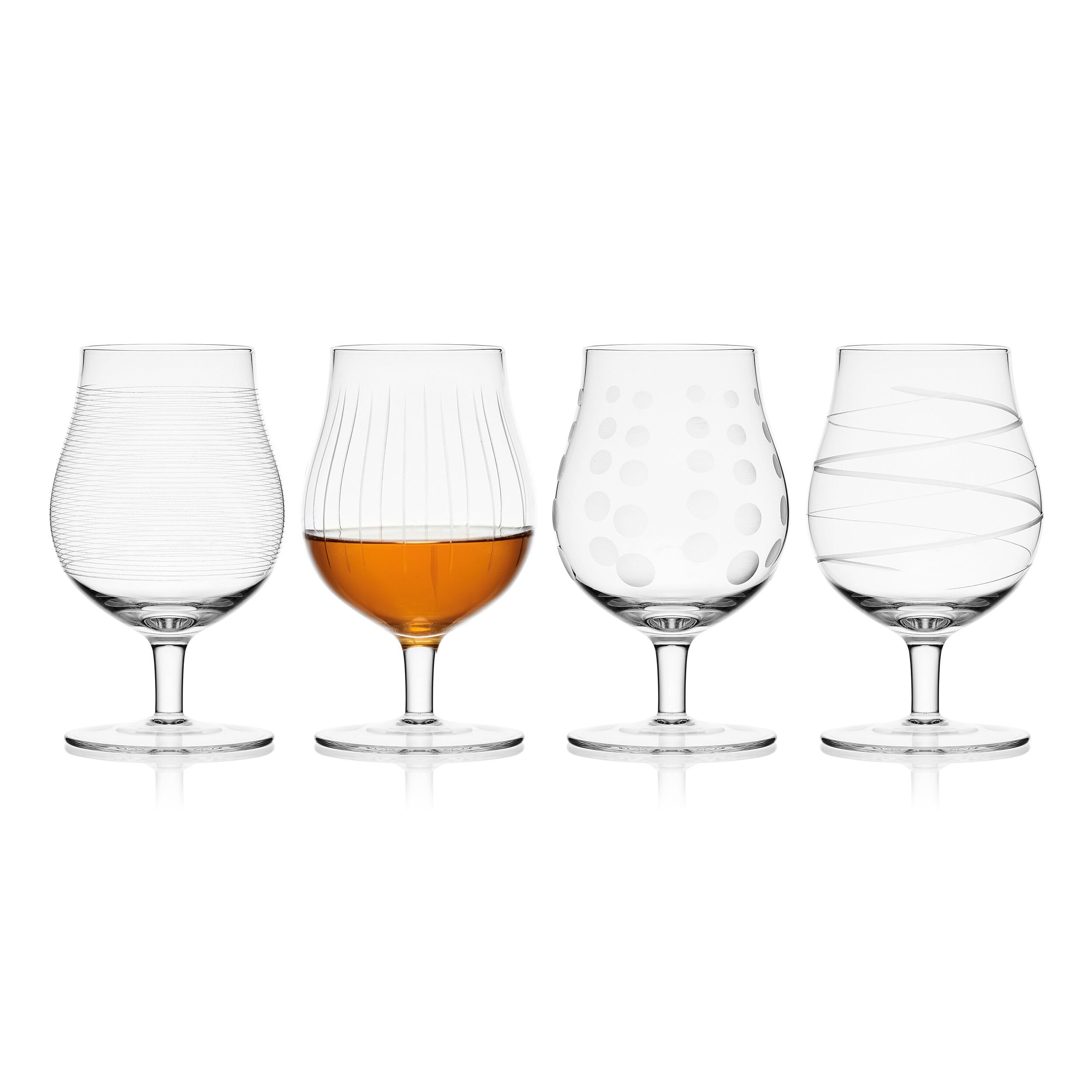 Mikasa Cheers - Vasos de cerveza belga, 18 onzas, juego de 4, transparentes