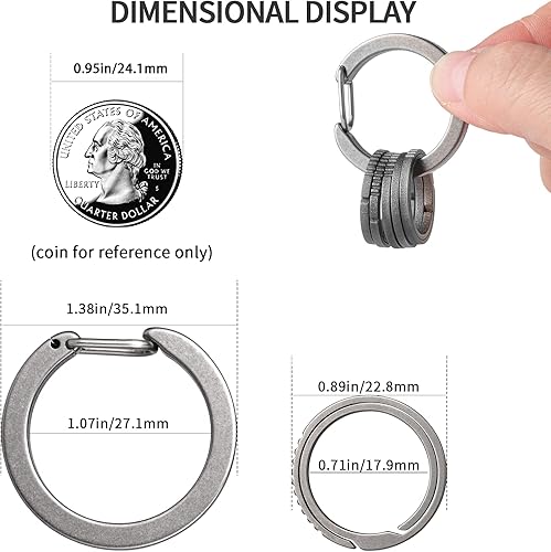 Miniatura 3 de TISUR Kit de fabricación de llaveros con llaveros, cierres de pinza de langosta de metal, llaveros de anillos de llavero a granel y abiertos para