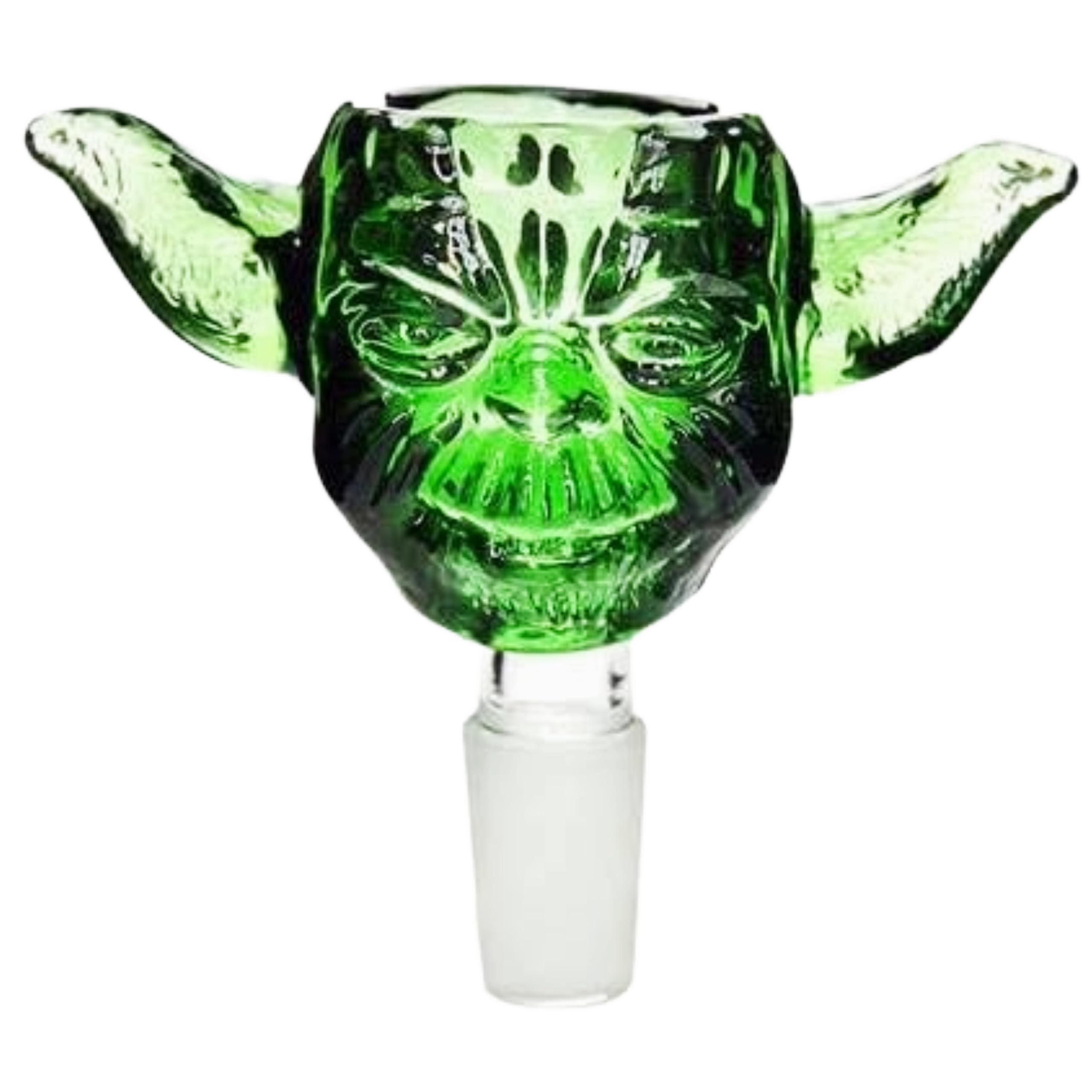 14mm Glass Bowl Green Head Smoking Bowl Slider Male for Glass Accessories (14mm Male)
