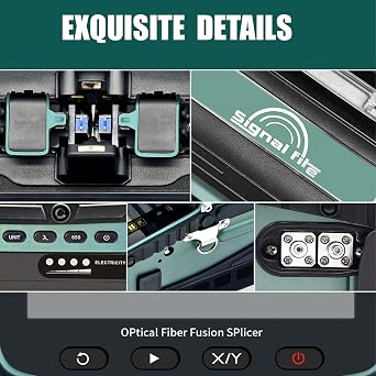 6 Motor Automatic Intelligent FTTH Fiber Fusion Splicer, 5 Inch LCD Screen SM&MM Fiber Optical Welding Splicing Machine Kit, Splicing 5S Heating 15S fusionadora de fibra optica(AI-6A+)