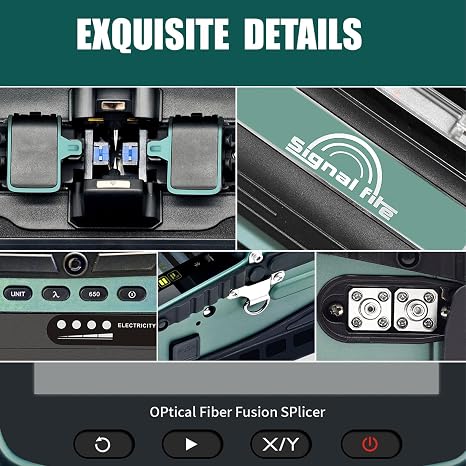 6 Motor Automatic Intelligent FTTH Fiber Fusion Splicer, 5 Inch LCD Screen SM&MM Fiber Optical Welding Splicing Machine Kit, Splicing 5S Heating 15S fusionadora de fibra optica(AI-6A+)