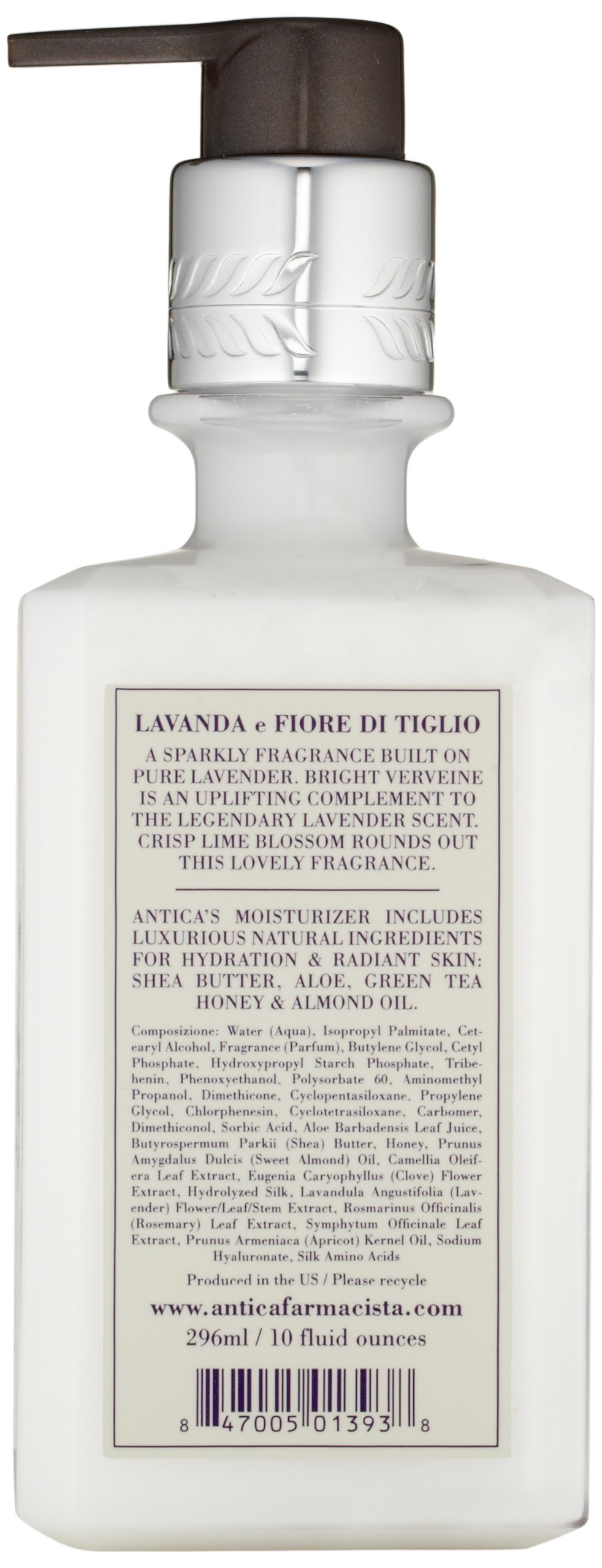 Antica Farmacista Body Moisturizer - Scented Moisturizing Lotion with Aloe Vera, Green Tea & Sweet Almond Oil - Luxury Gift for Any Occasion - Lavender & Lime Blossom, 10 fl oz