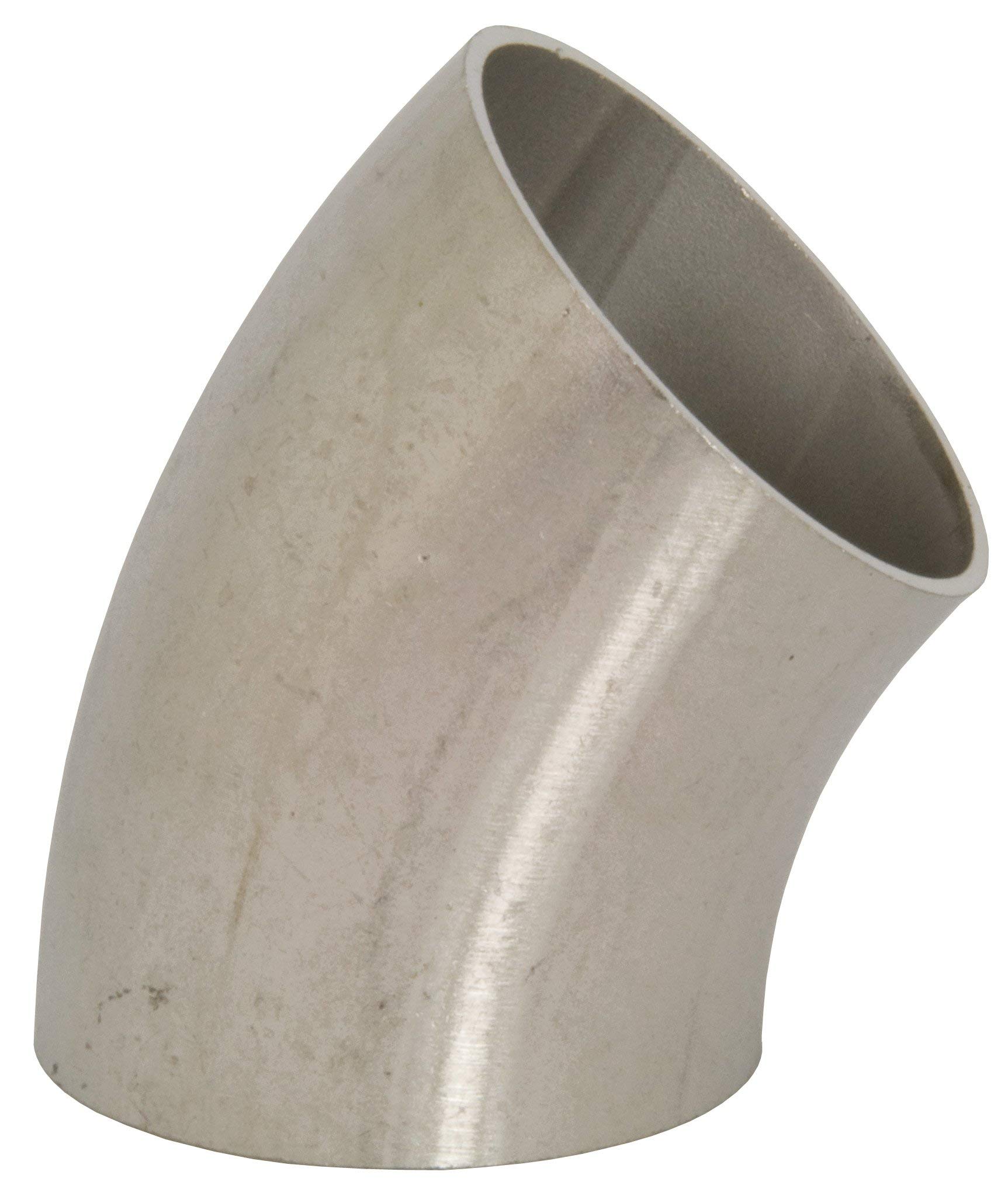 DixonB2WK-R600U 316L Unpolished 45 Degree Short Weld Elbow, 6"