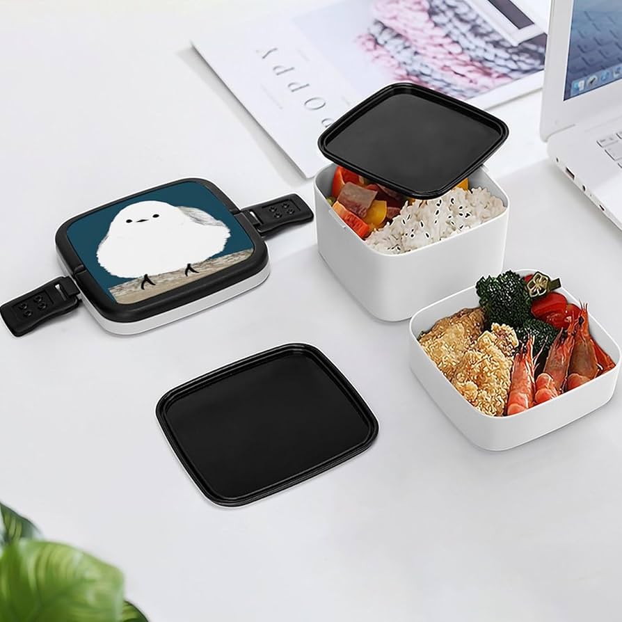 Amazon | シマエナガ 鳥柄 ランチボックス 弁当箱 2段
