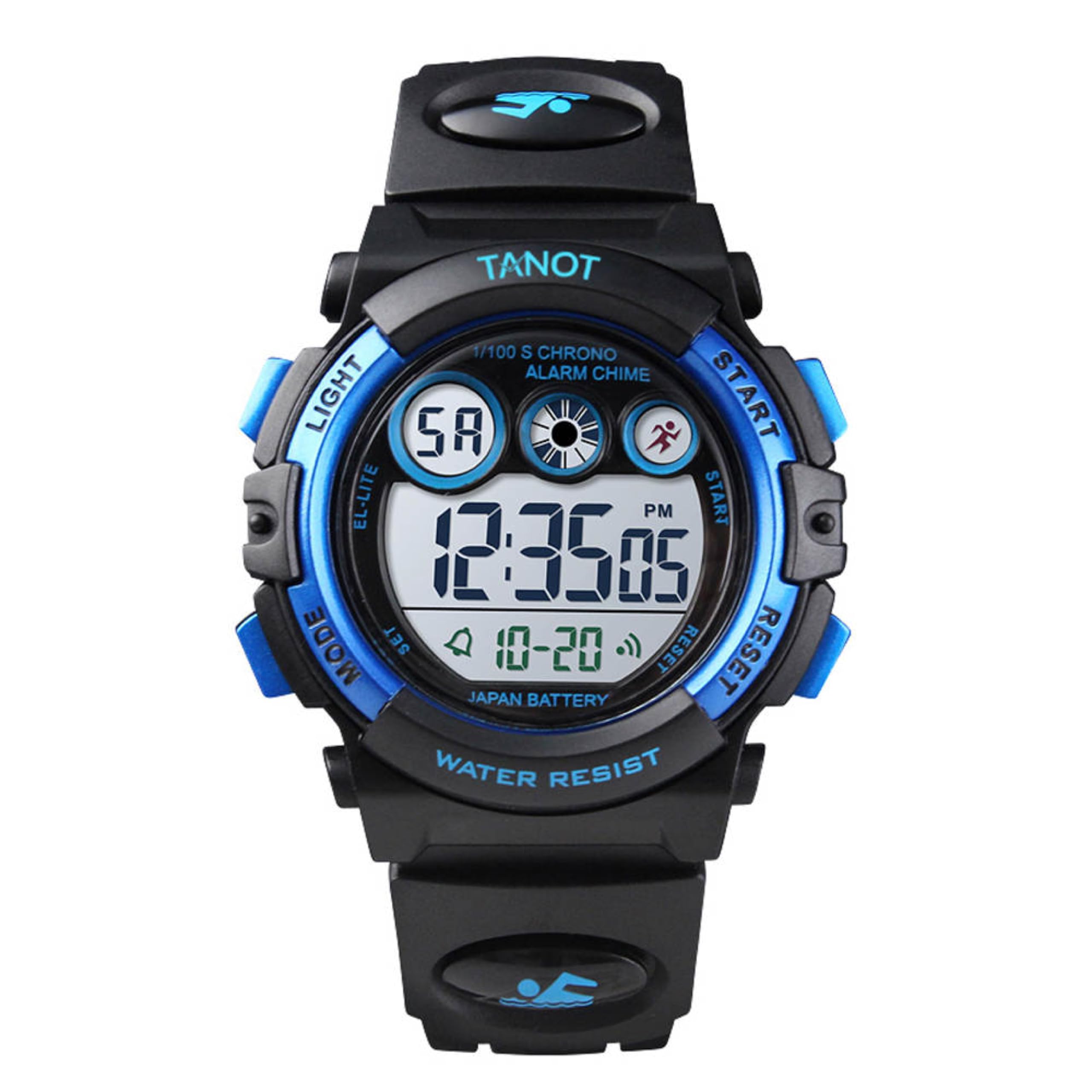 TANOT Kids Sports Digital Watch, Multi Function Digital Kids Watches Waterproof LED Light Wristwatches for Boys Girls (Black) (B0CJ76K4X6) Amazon Price History, Amazon Price Tracker