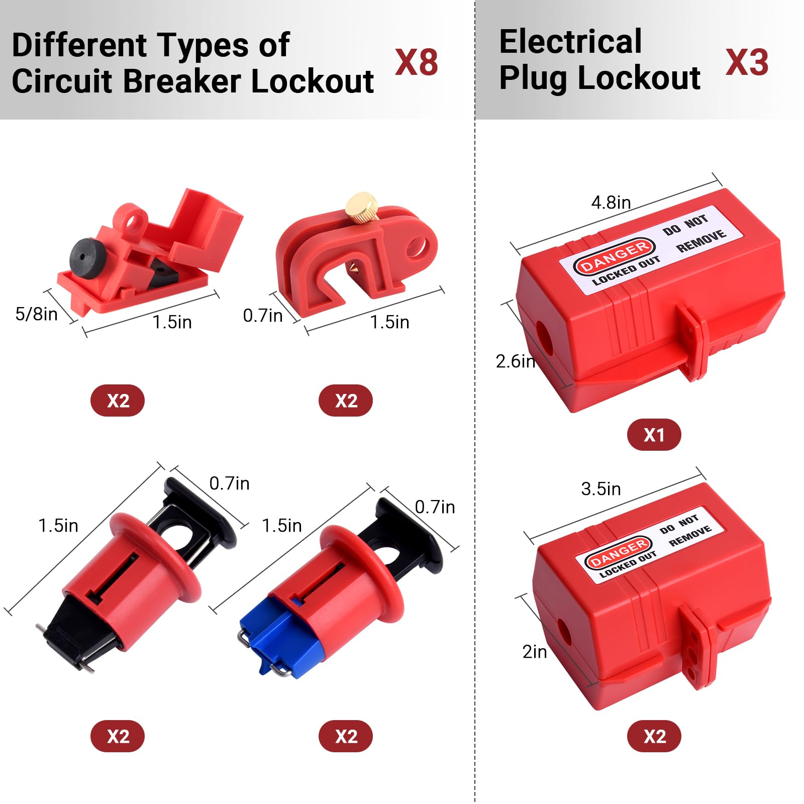 lottaページ‼️ Amazon.com: Lockout Tagout Kit Safety Electrical Loto, Clamp