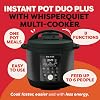 Instant Pot Duo Plus مع طباخ متعدد WhisperQuiet سعة 5.7 لتر - أسود، طباخ ضغط كهربائي، طباخ بطيء، طباخ أرز، مقلاة، صانع زبادي، جهاز تدفئة الطعام، وعاء بخار، Sous Vide، سهل التنظيف