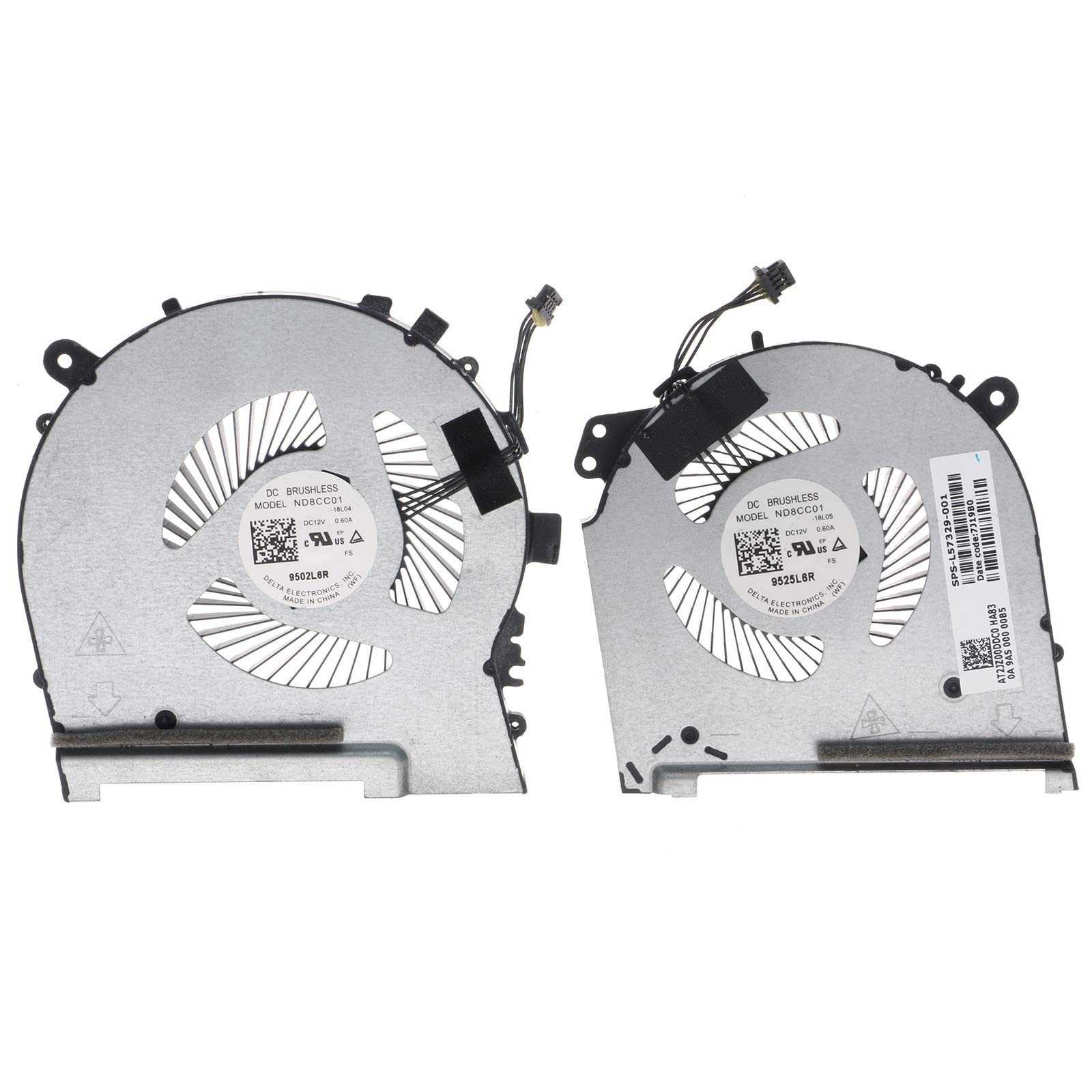 TRADOCK CPU & GPU Fan for HP Omen 15-DH 15-DH1070WM 15-DH0111TX 2019 Model L64445-001 L57329-001 ND8CC01-16L04 ND8CC01-16L05