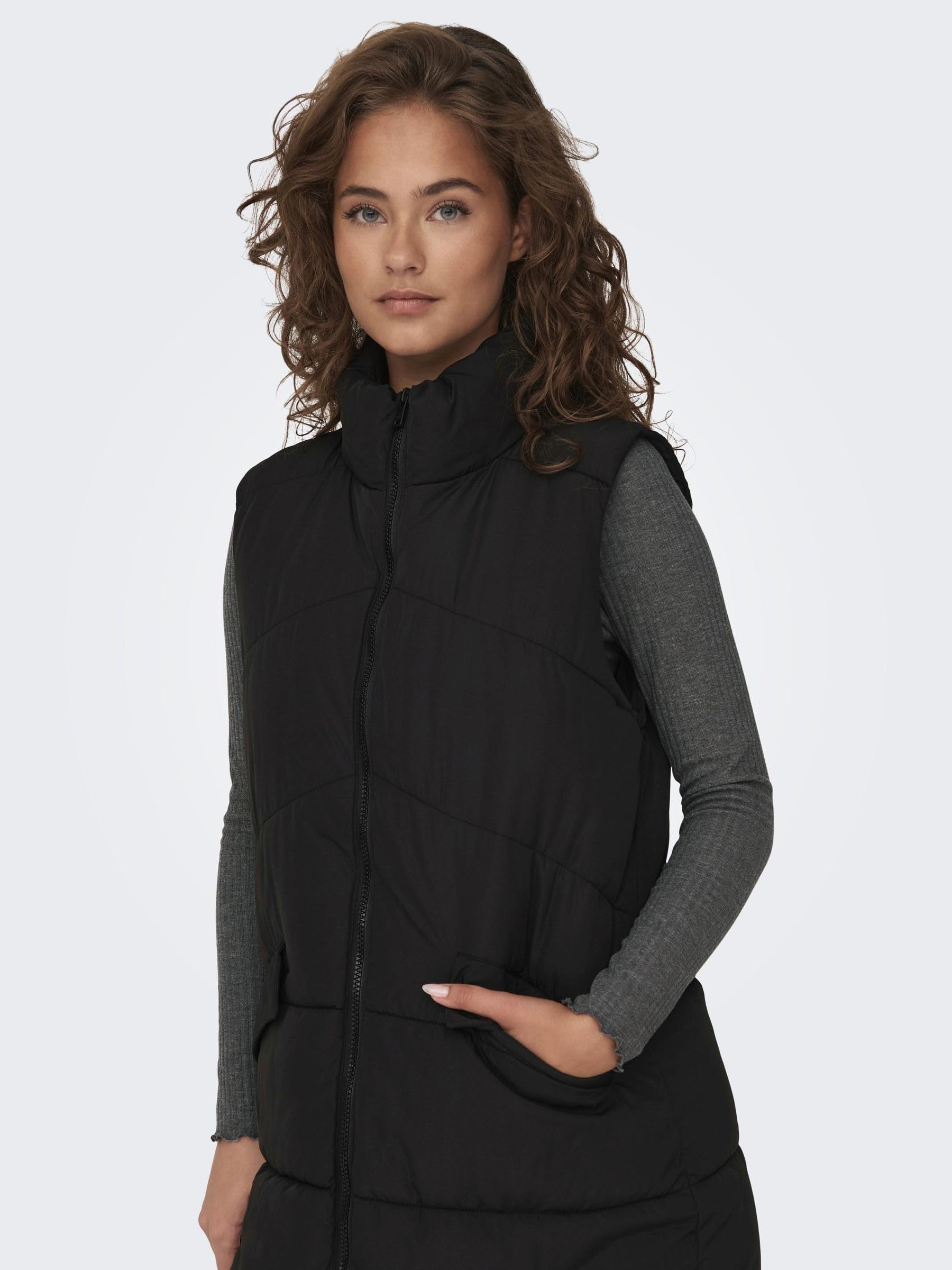 ONLY Onlmatilde Long Waistcoat Otw Noos Manteau Femme
