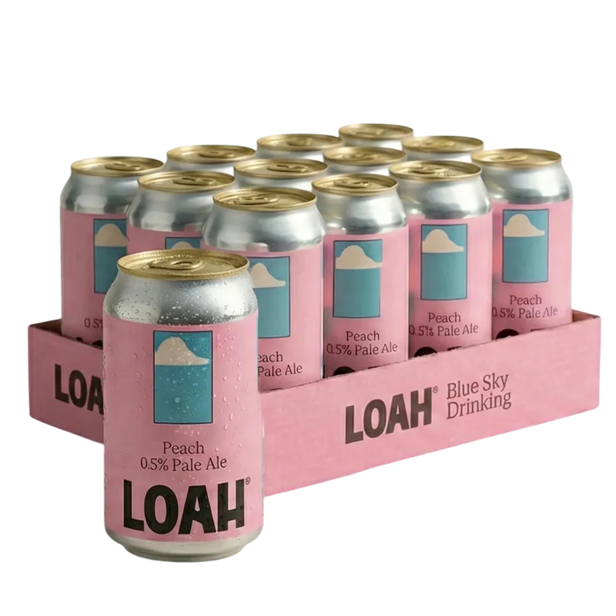 LOAH Juicy Peach Pale Ale | 0.5% Alcohol-Free Beer | Pale Ale with Juicy Peach | Vegan & Gluten-Free | 12 x 330ml