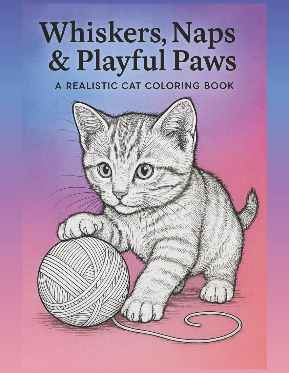 Whiskers, Naps & Playful Paws: A Realistic Cat Coloring Book