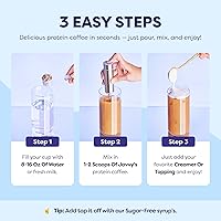 Vista 7 de French Vanilla Protein Iced Coffee - Premium Whey Protein & Instant Iced Coffees - 100% Natural Cold Brew - Zero Artificial Flavors & Sweeteners, 80