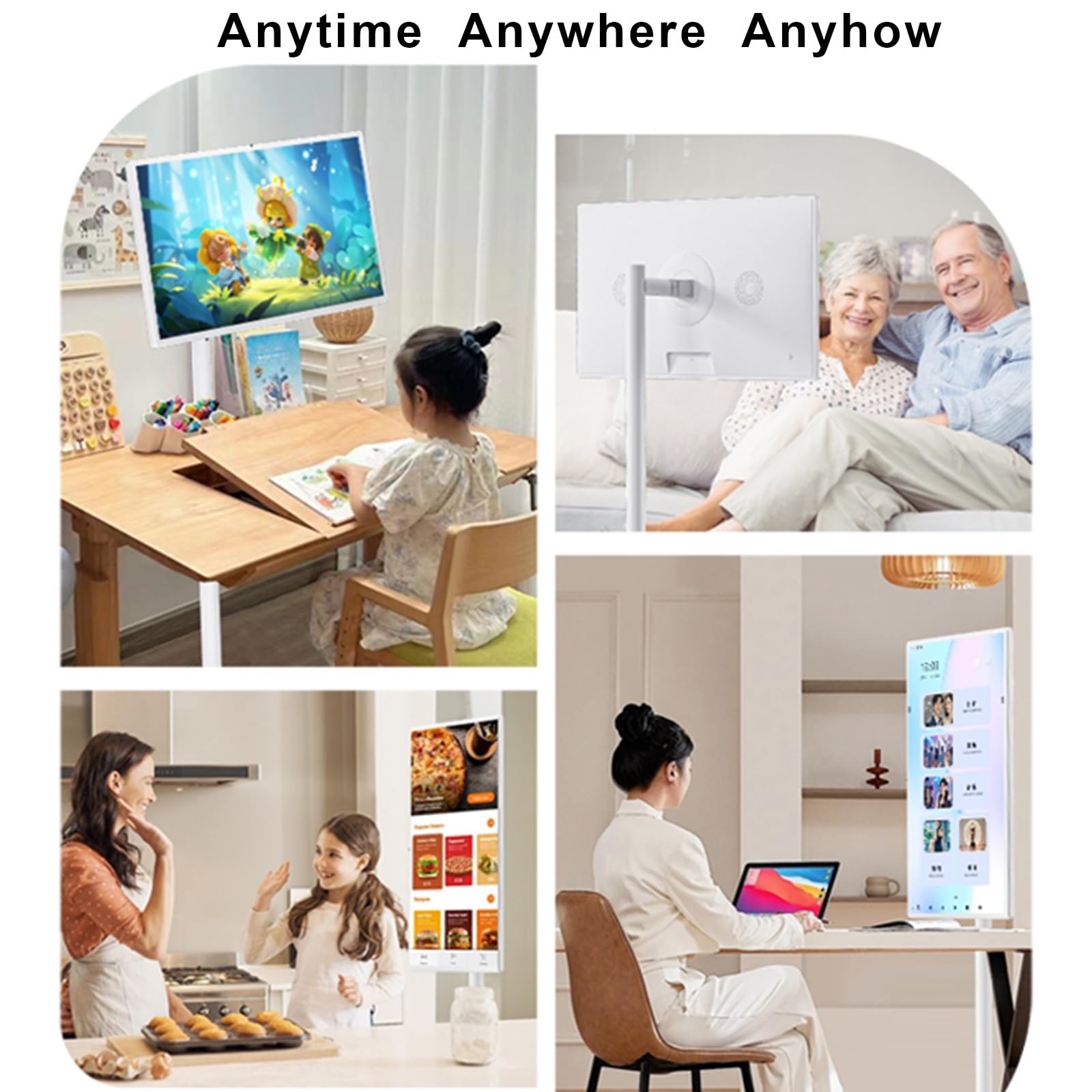 Amazon | 32インチ モニター 4k キャスター付き ポータブルテレビ
