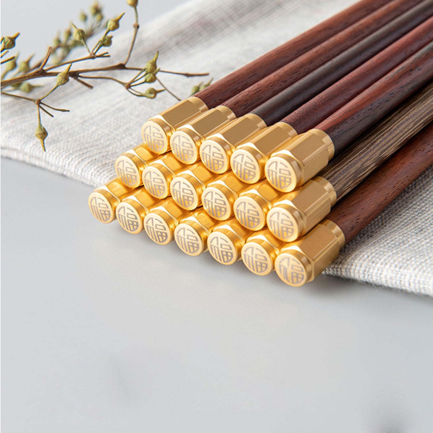 Baguettes en métal Baguettes en Bois Baguettes Schop Baguettes de ménage, Une Personne, Une Personne, Une Baguette, Ensemble Familial de Baguettes masculines à Six Couleurs(E-25cm)